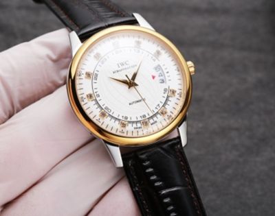  IWC   Men Premium  Belt Style 40mm   White Watch